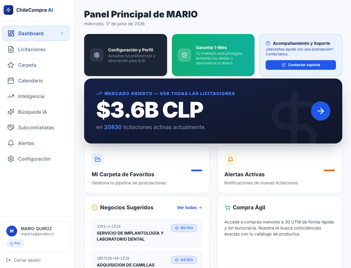 Dashboard de LiciPro